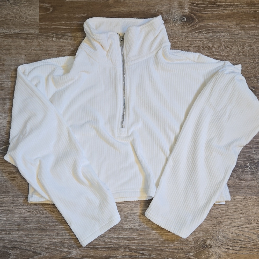 Fabletics Plush Rib Half Zip Sweatshirt